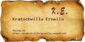 Kratochvilla Ernella névjegykártya
